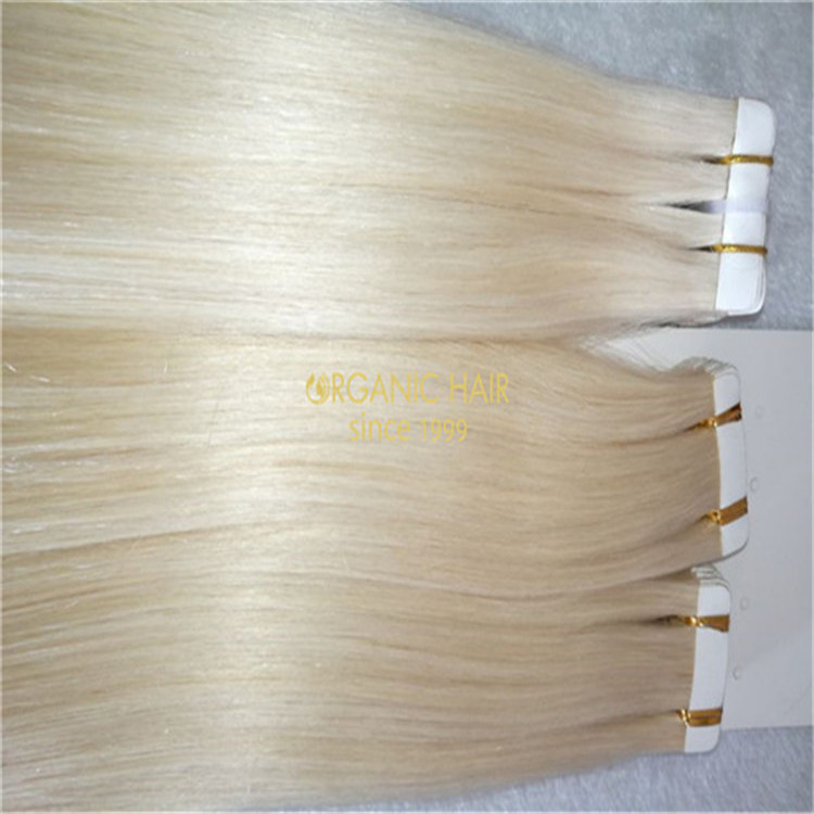 Wholesale best double drawn blonde tape in hair extension remy hair in china A29